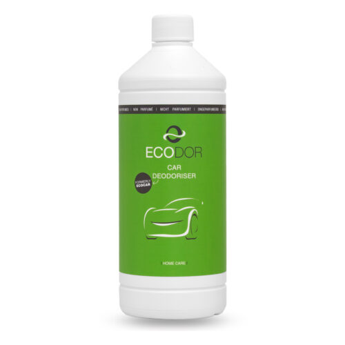 Fles Ecodor EcoCar 1 liter navulfles, een krachtige ontgeurder voor auto, boot en caravan.