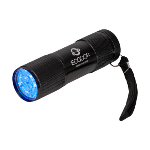 Ecodor EcoLight – UV-LED urinevlekdetector voor het opsporen van opgedroogde urinezouten bij huisdieren.